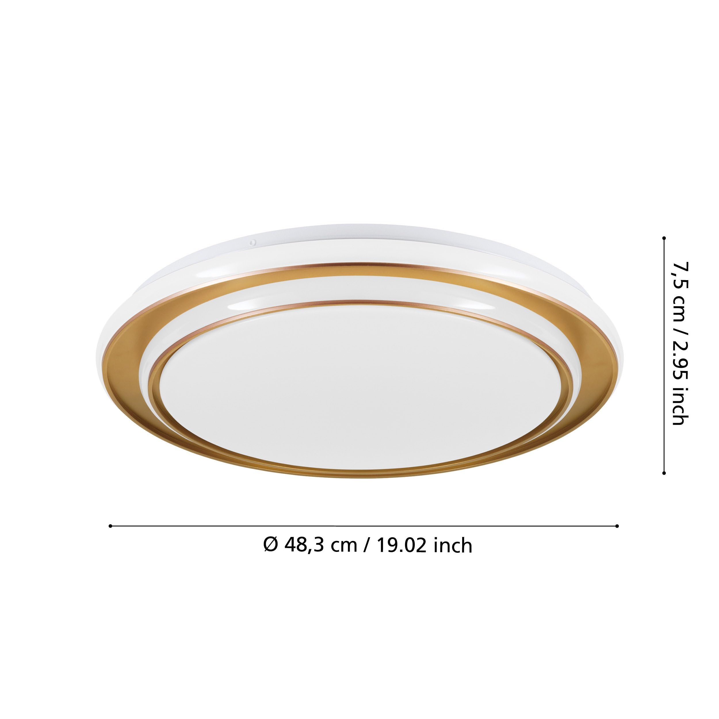 eglo-moschetta-led-deckenleuchte-49-cm-mit-fernbedienung-gold-wei-cct image 4