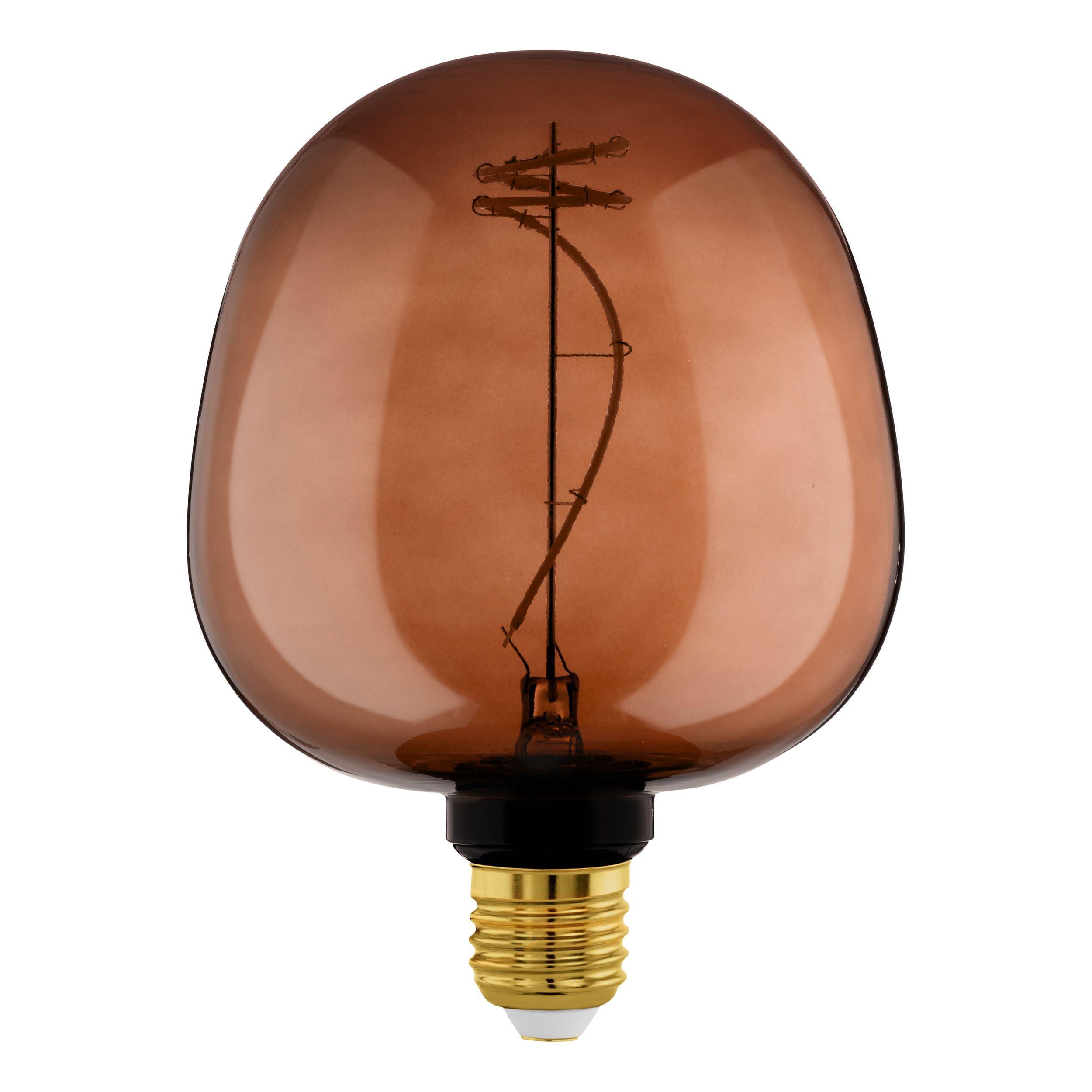 eglo-big-size-e27-spiral-led-retro-gl-hbirne-g125-cognac-dimmbar-4w image 1