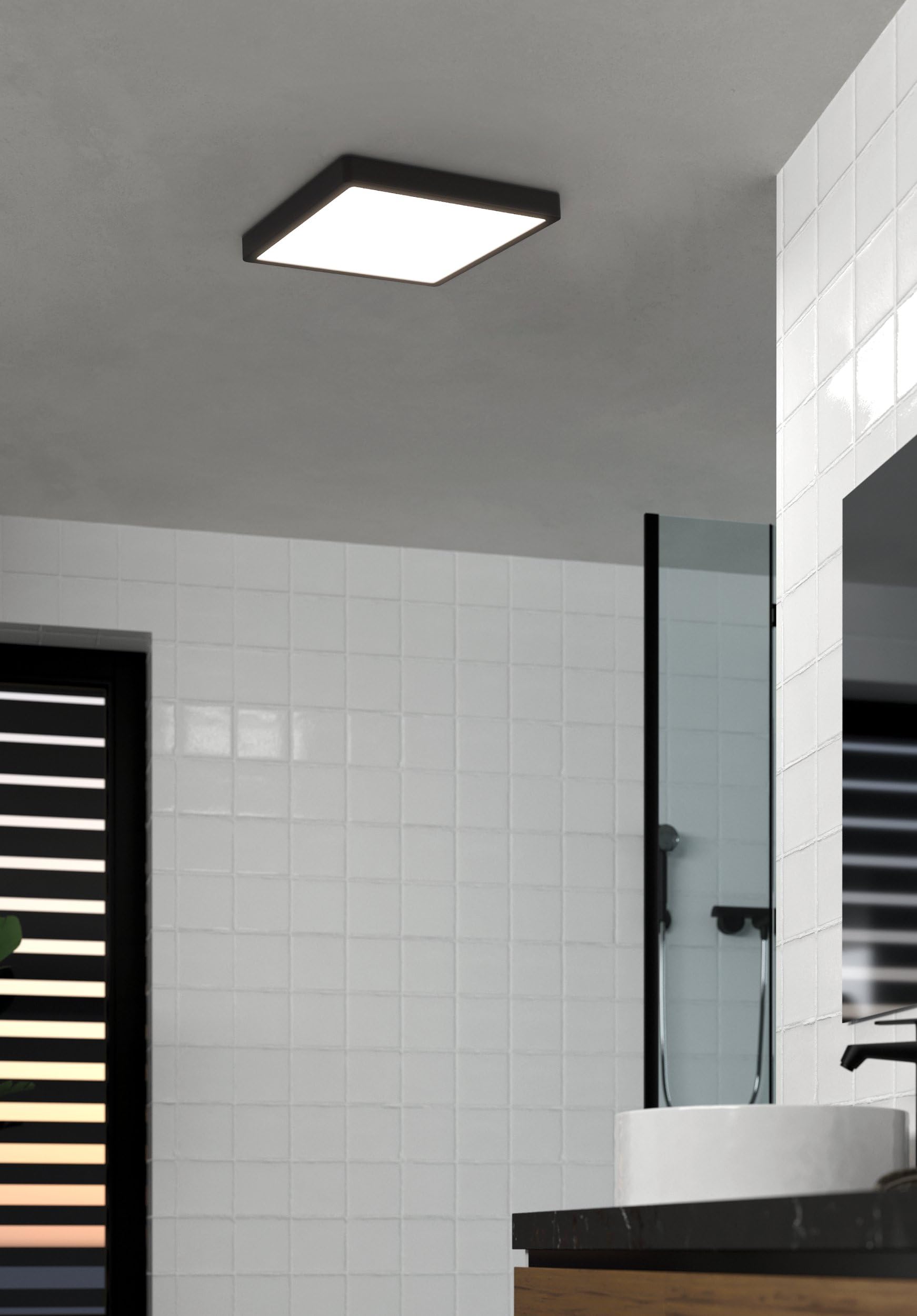 eglo-fueva-5-led-deckenleuchte-rund-28-5-cm-bad-deckenlampe-ip44-in-schwarz-wei image 3