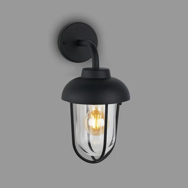 briloner-au-enlampe-retro-au-enwandleuchte-schwarz-e27-ip44-335x160x210mm image 1
