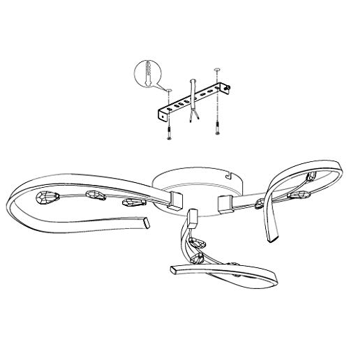eglo-vallemare-led-deckenleuchte-3-flammig-chrom-65-cm-warmwei-kristall image 7