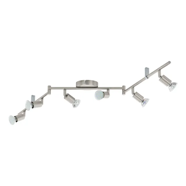 eglo-buzz-led-deckenleuchte-6-flammig-nickel-matt-105-cm-gu10 image 1