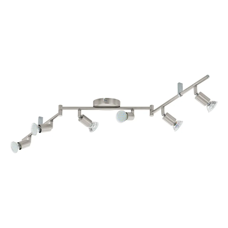 eglo-buzz-led-deckenleuchte-6-flammig-nickel-matt-105-cm-gu10 image 1