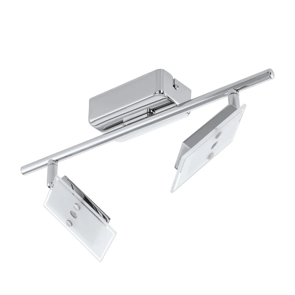 eglo-ervas-led-deckenstrahler-2-flammig-stahl-chrom-glas-satiniert-wei-klar image 1