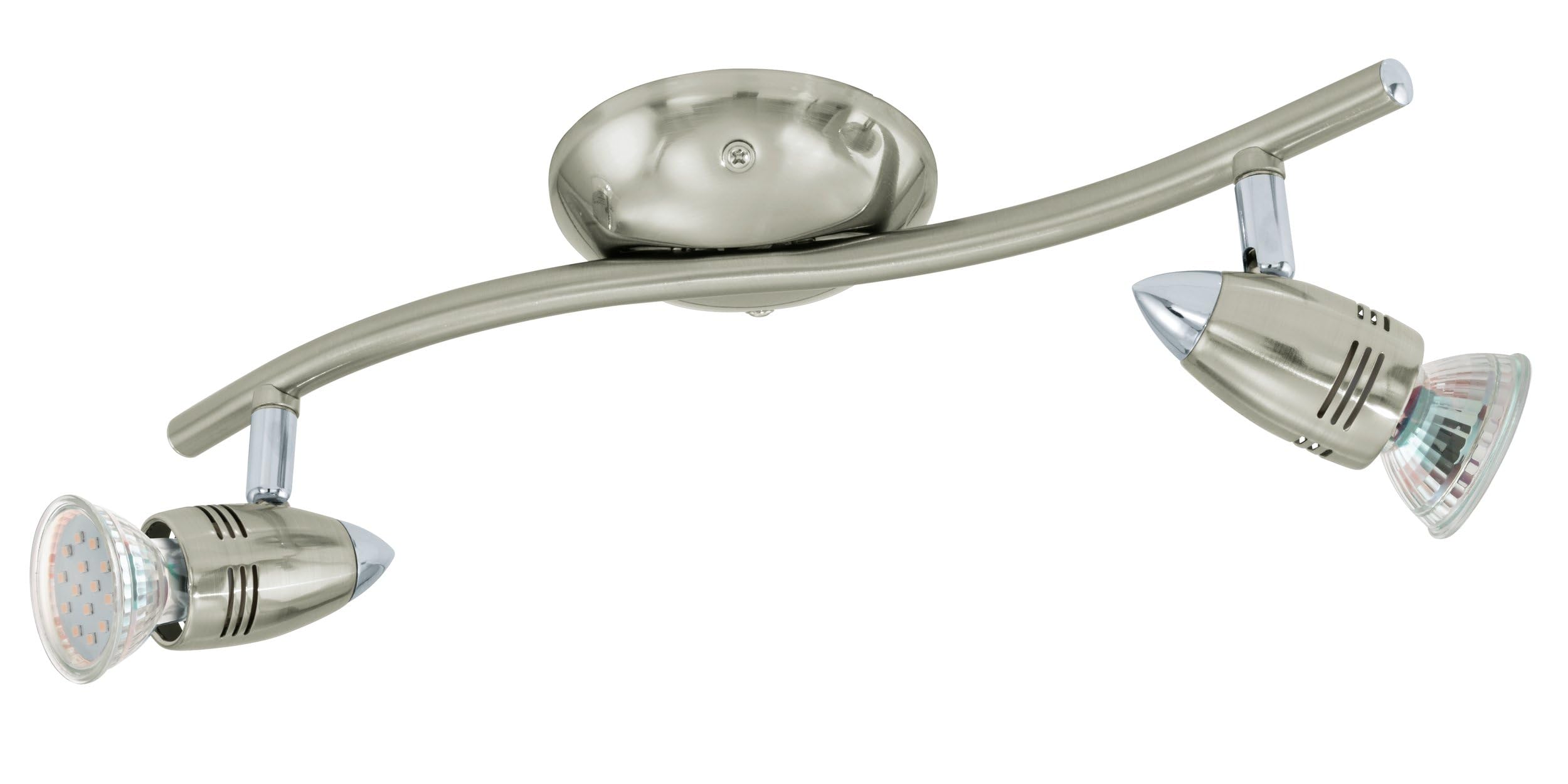 eglo-magnum-led-deckenstrahler-2-flammig-nickel-matt-chrom-gu10-warmwei image 1
