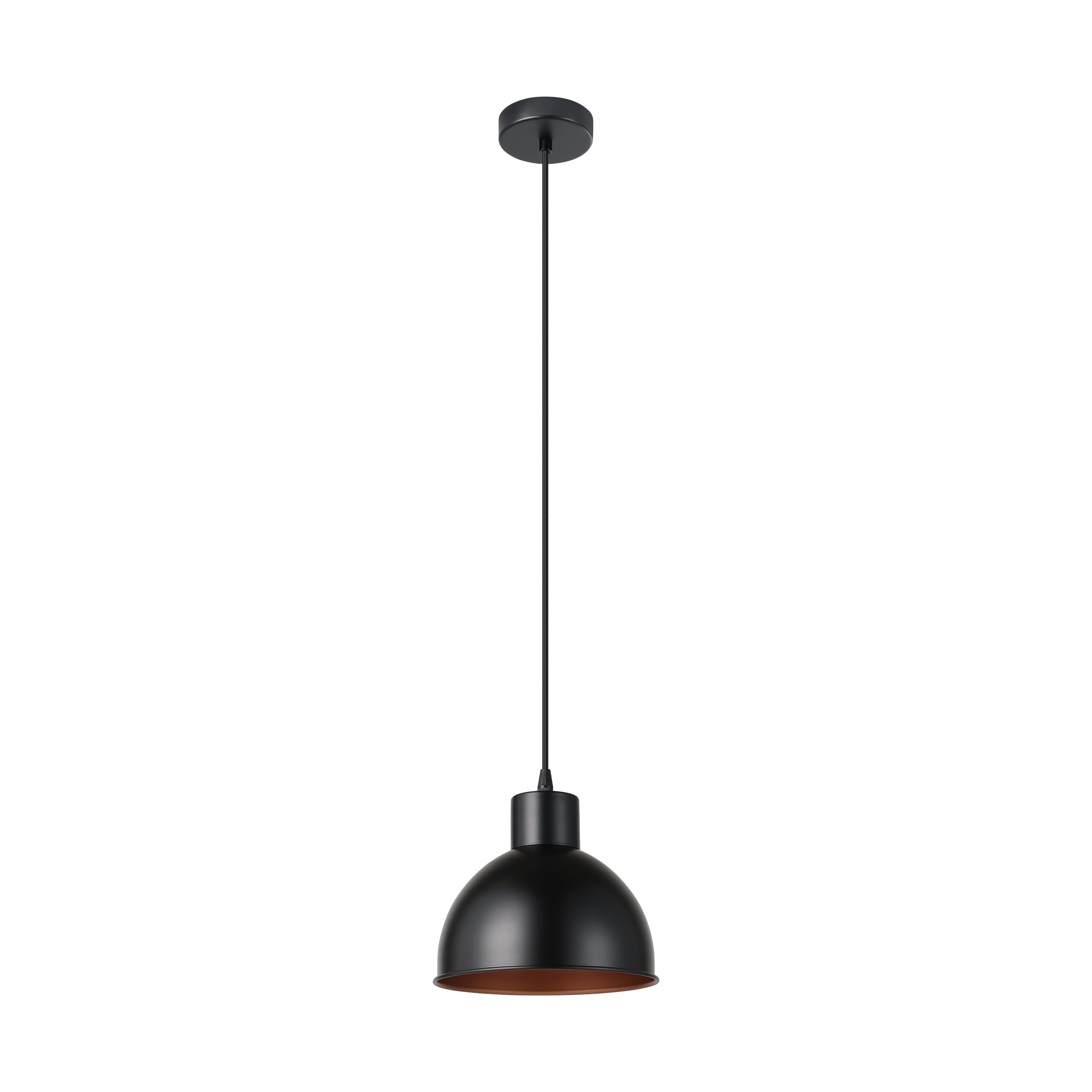 eglo-truro-pendelleuchte-vintage-industrial-schwarz-kupfer-e27-21-cm image 2