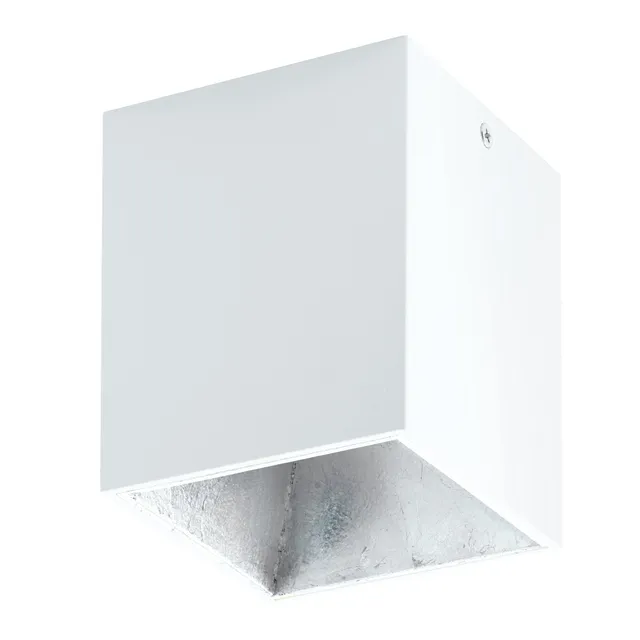 eglo-polasso-led-deckenleuchte-1-flammig-10x10cm-wei-silber-aufbauleuchte-alumin image 1