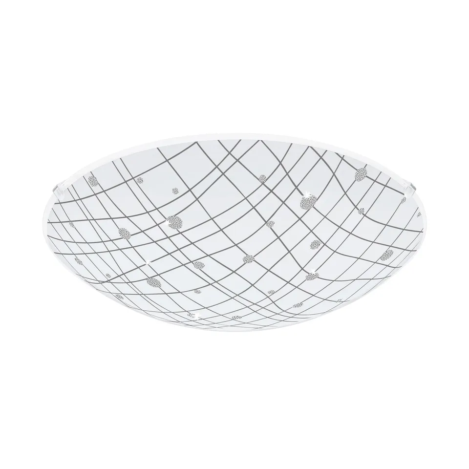 eglo-vereda-led-deckenleuchte-31-5-cm-wei-glas-granille-kristalle image 1
