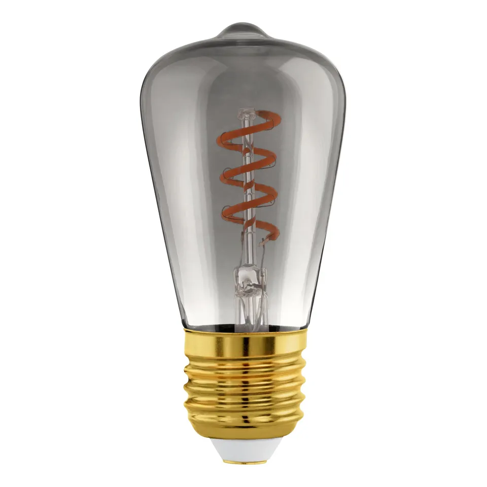 eglo-e27-spiral-led-vintage-gl-hbirne-st48-schwarz-transparent-4w-dimmbar image 1