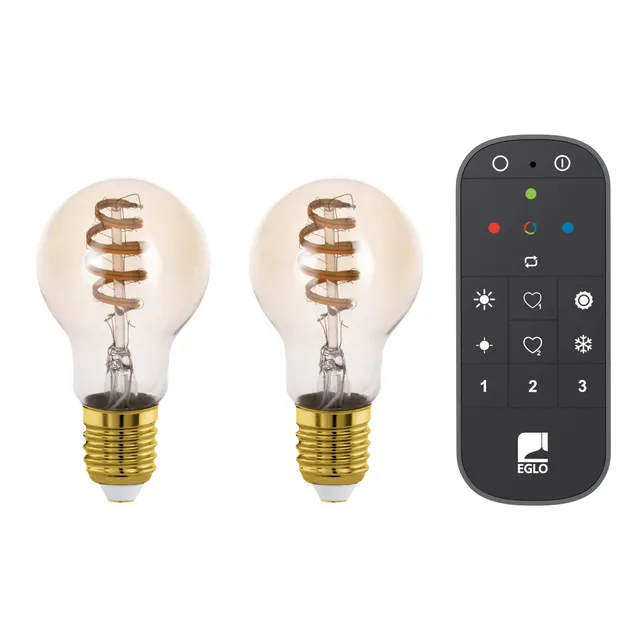eglo-connect-z-smart-home-led-leuchtmittel-e27-a60-2er-set-amber-mit-fernbedienu image 1