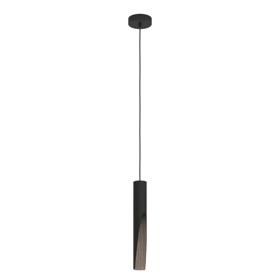 eglo-barbotto-led-pendelleuchte-schwarz-holzoptik-gu10-warmwei image 1