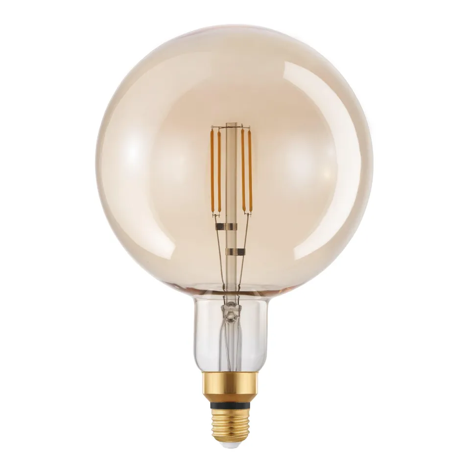 eglo-big-size-g200-globe-e27-led-amber-vintage-dimmbar-30-5-cm-4w-400lm-2200k image 1