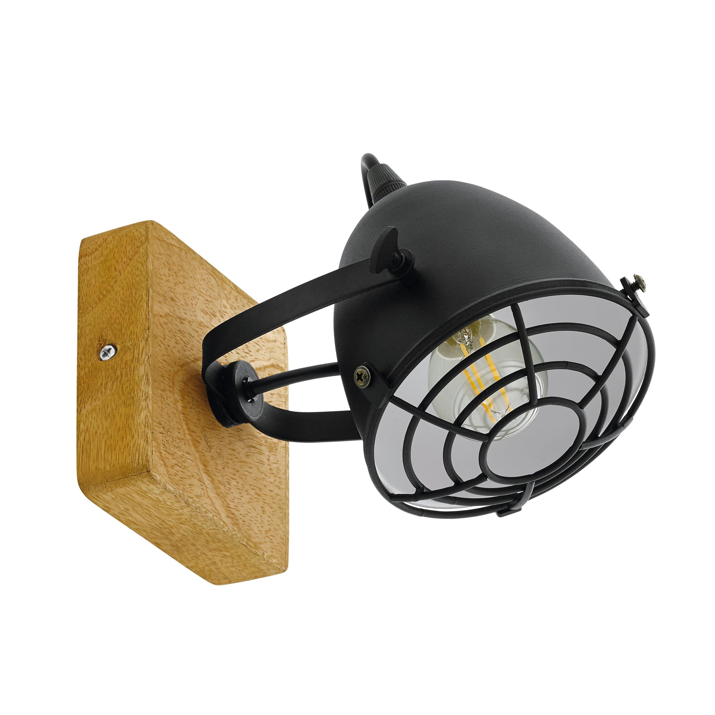 eglo-gatebeck-deckenleuchte-2-flammig-vintage-schwarz-holz-e14 image 6