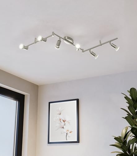 eglo-buzz-led-deckenleuchte-6-flammig-nickel-matt-105-cm-gu10 image 8