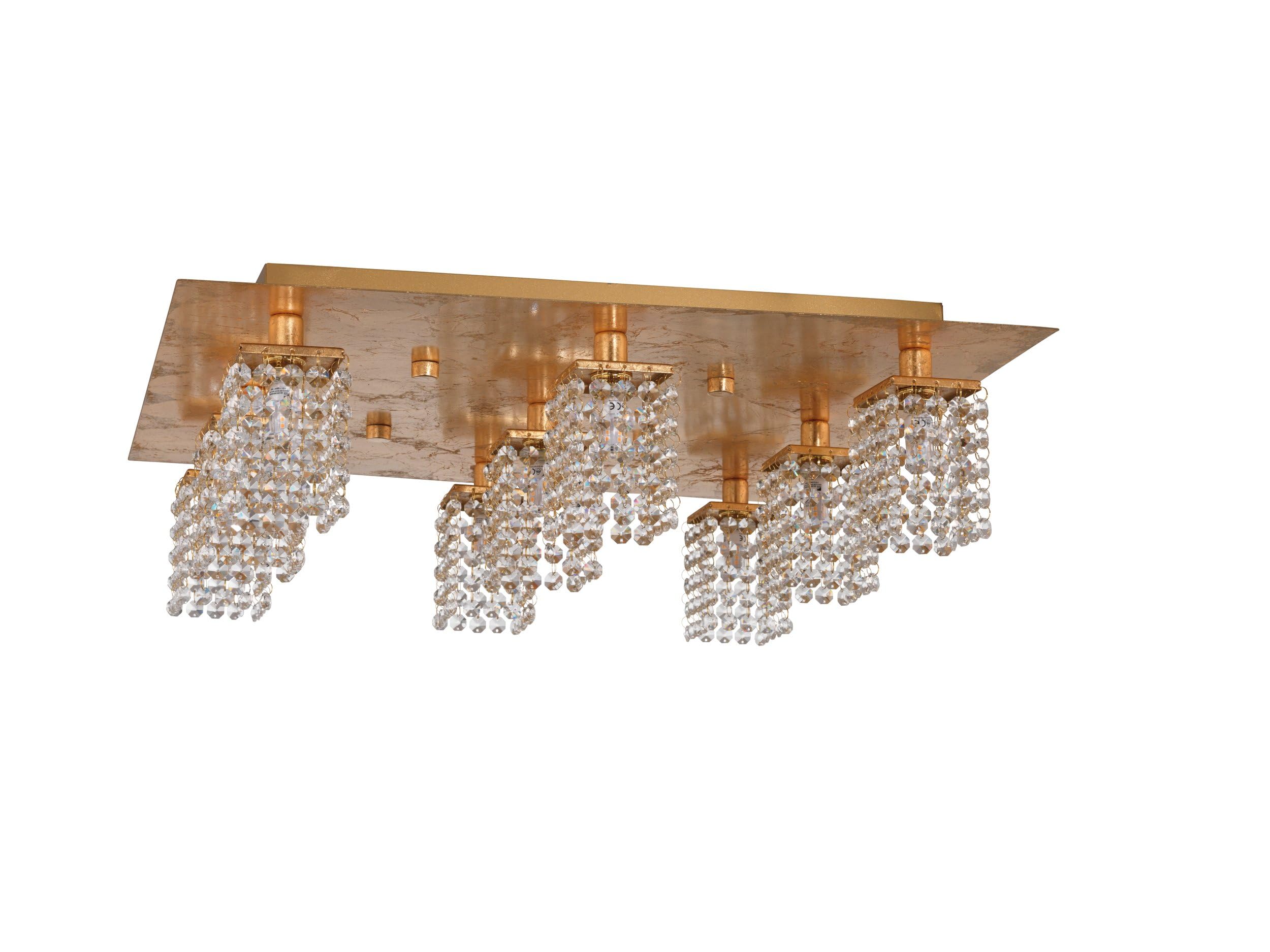 eglo-pyton-gold-led-deckenleuchte-57-5-cm-stahl-gold-brillantglas image 1