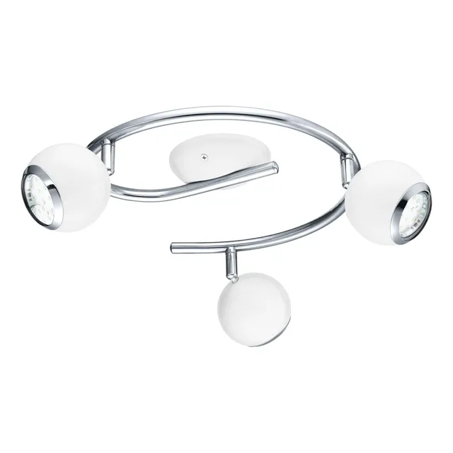 eglo-bimeda-3-flammige-led-deckenleuchte-wei-chrom-deckenstrahler-mit-gu10-warmw image 1