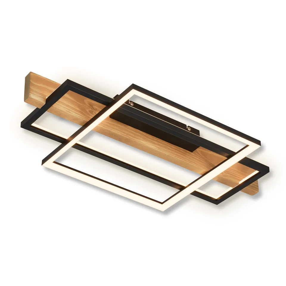 briloner-led-deckenlampe-holzdekor-mit-backlight-32w-3200lm-schwarz-holz-55x30cm image 1