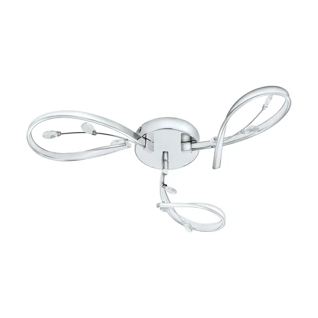 eglo-vallemare-led-deckenleuchte-3-flammig-chrom-65-cm-warmwei-kristall image 1