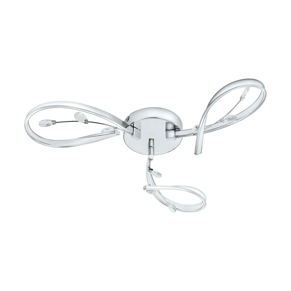 eglo-vallemare-led-deckenleuchte-3-flammig-chrom-65-cm-warmwei-kristall image 1
