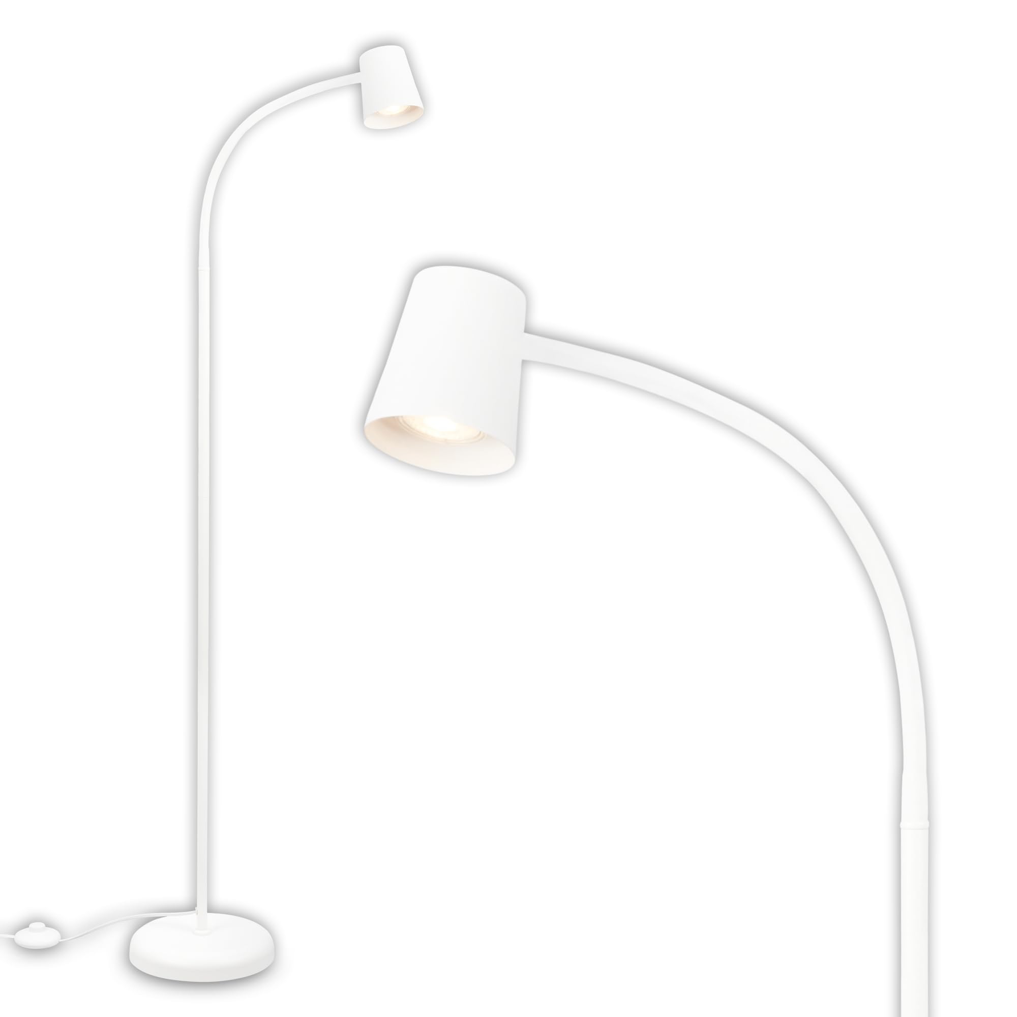 briloner-stehlampe-schwenkbar-wei-1275-mm-standleuchte-mit-fu-taster image 1