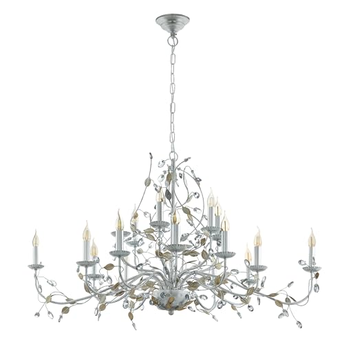 eglo-flitwick-1-pendelleuchte-15-flammig-vintage-kristall-silber-e14-120-cm image 3
