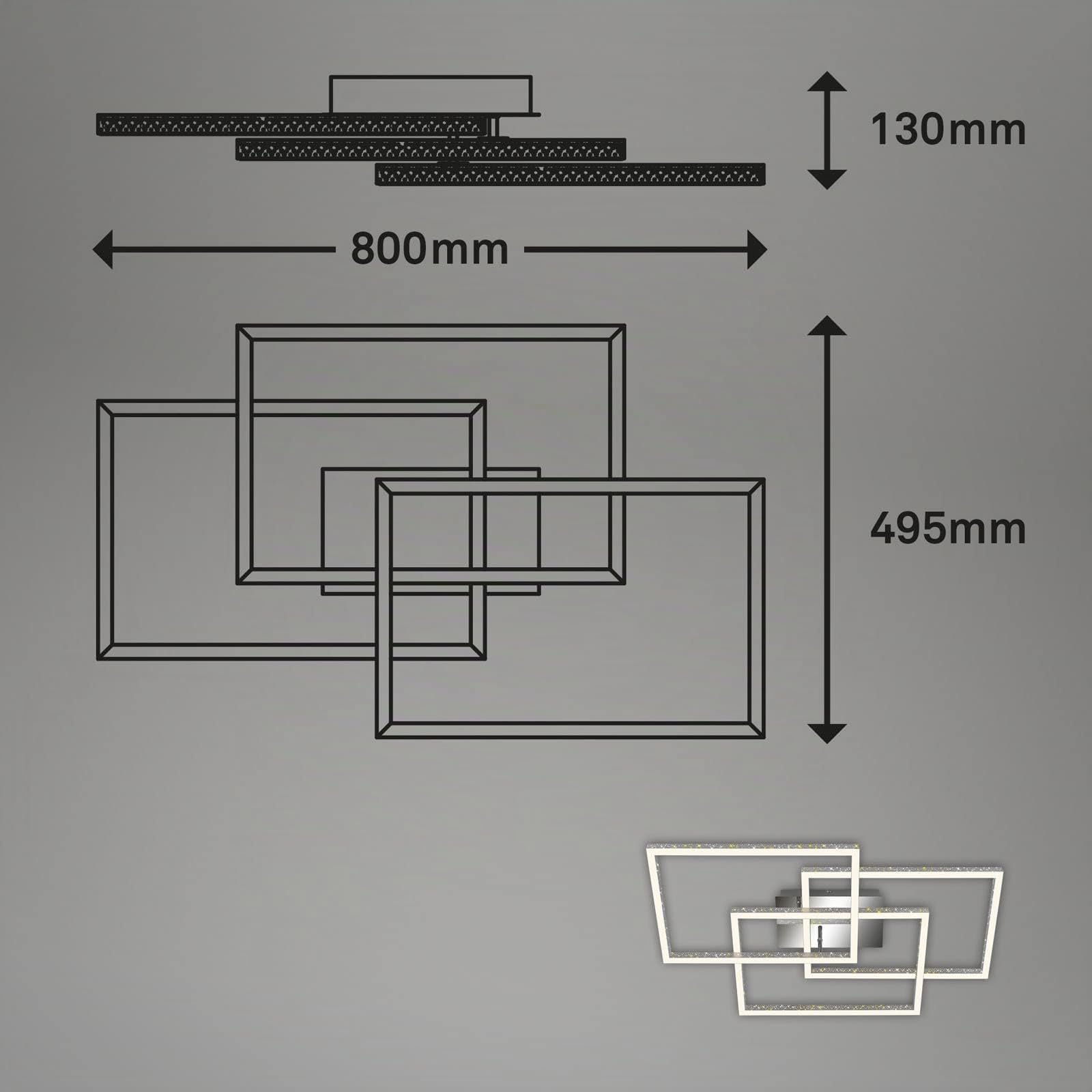 briloner-led-frame-deckenleuchte-dimmbare-rahmenleuchte-mit-glitzereffekt-alu-ch image 7