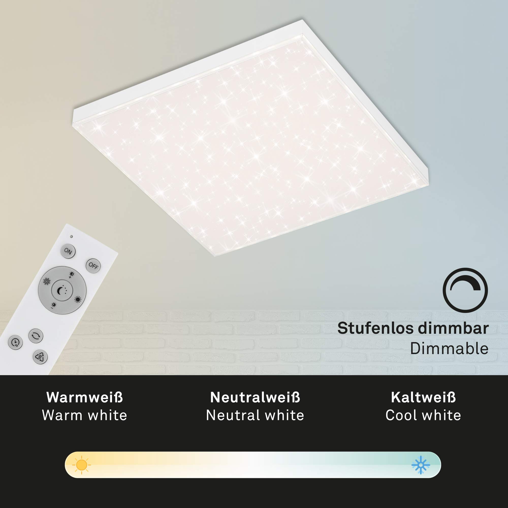 briloner-led-panel-45x45cm-dimmbar-deckenleuchte-mit-sternenhimmel-fernbedienung image 3