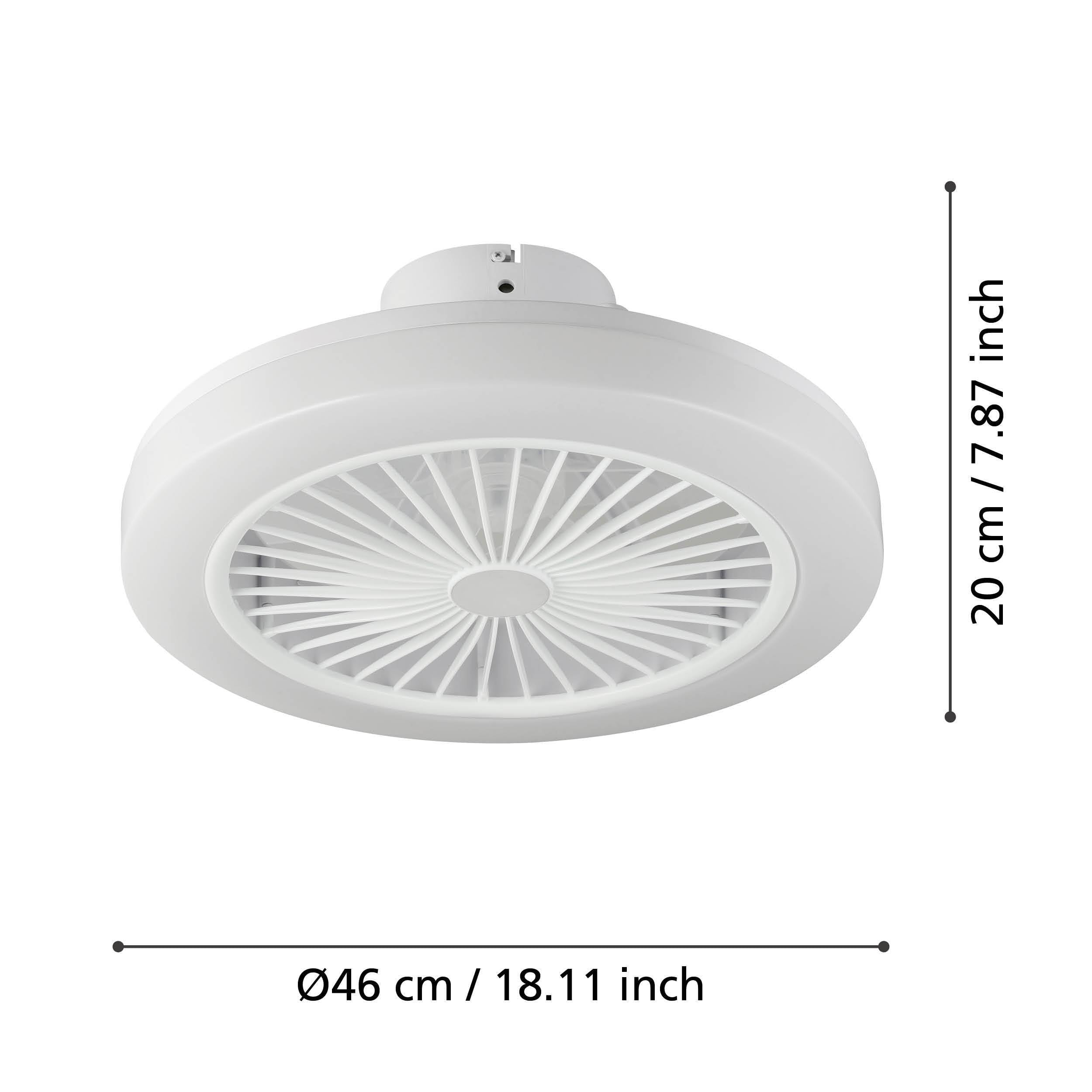 eglo-ortona-deckenventilator-mit-beleuchtung-46-cm-wei-dimmbar image 2