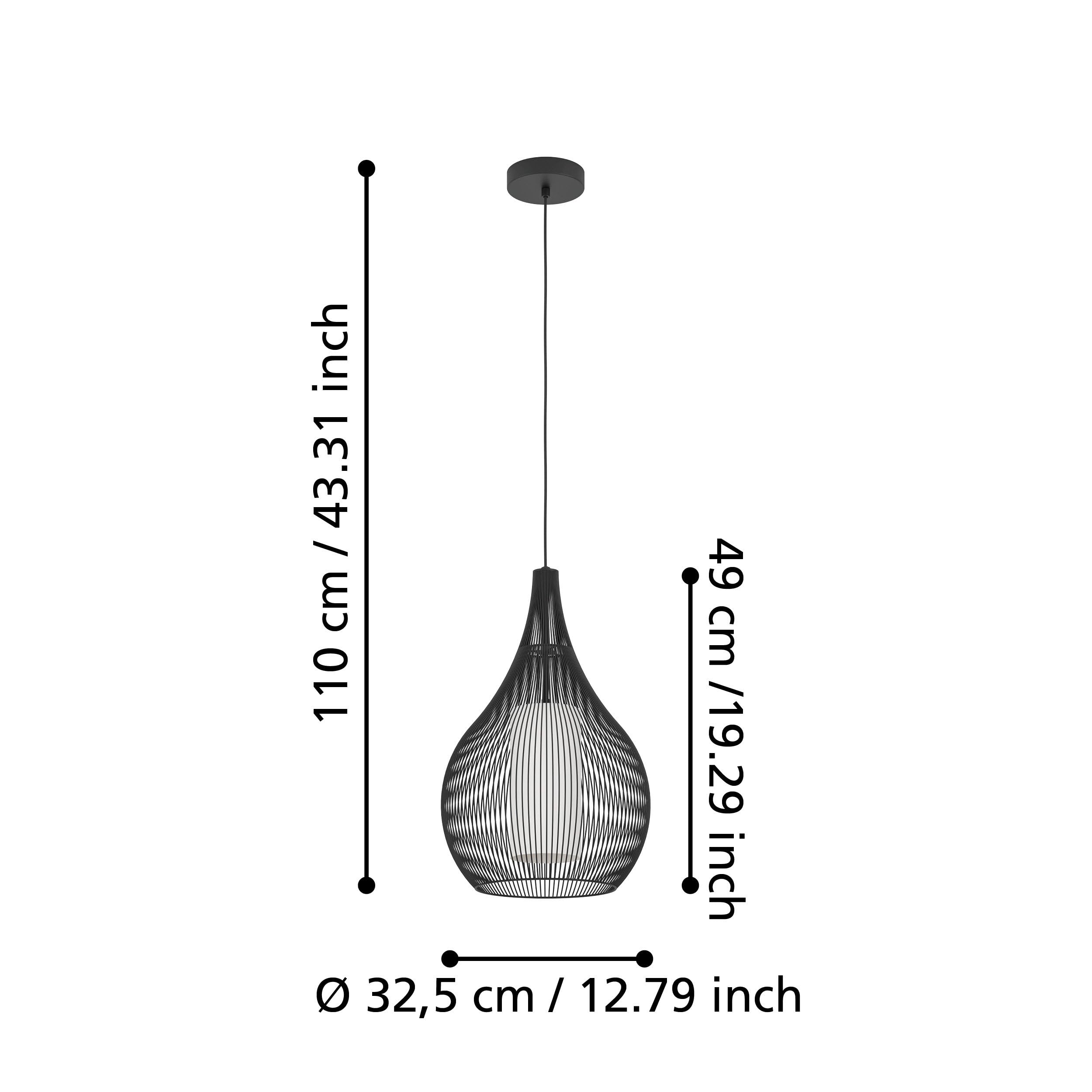 eglo-razoni-1-pendelleuchte-h-ngeleuchte-metall-schwarz-glas-wei-e27-42-5-cm image 3