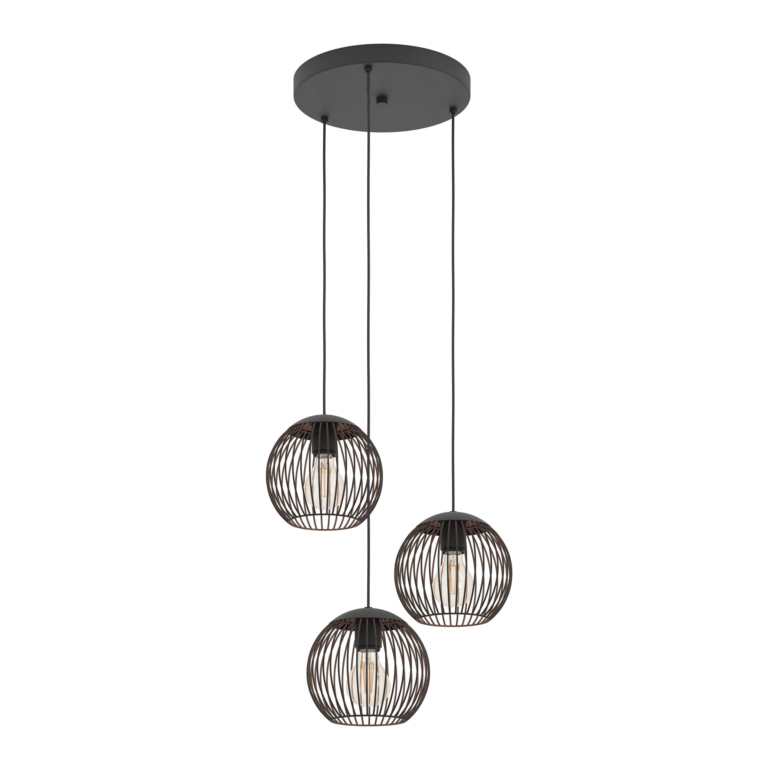 eglo-almanzora-pendelleuchte-3-flammig-e27-90-cm-schwarz-kupfer image 6