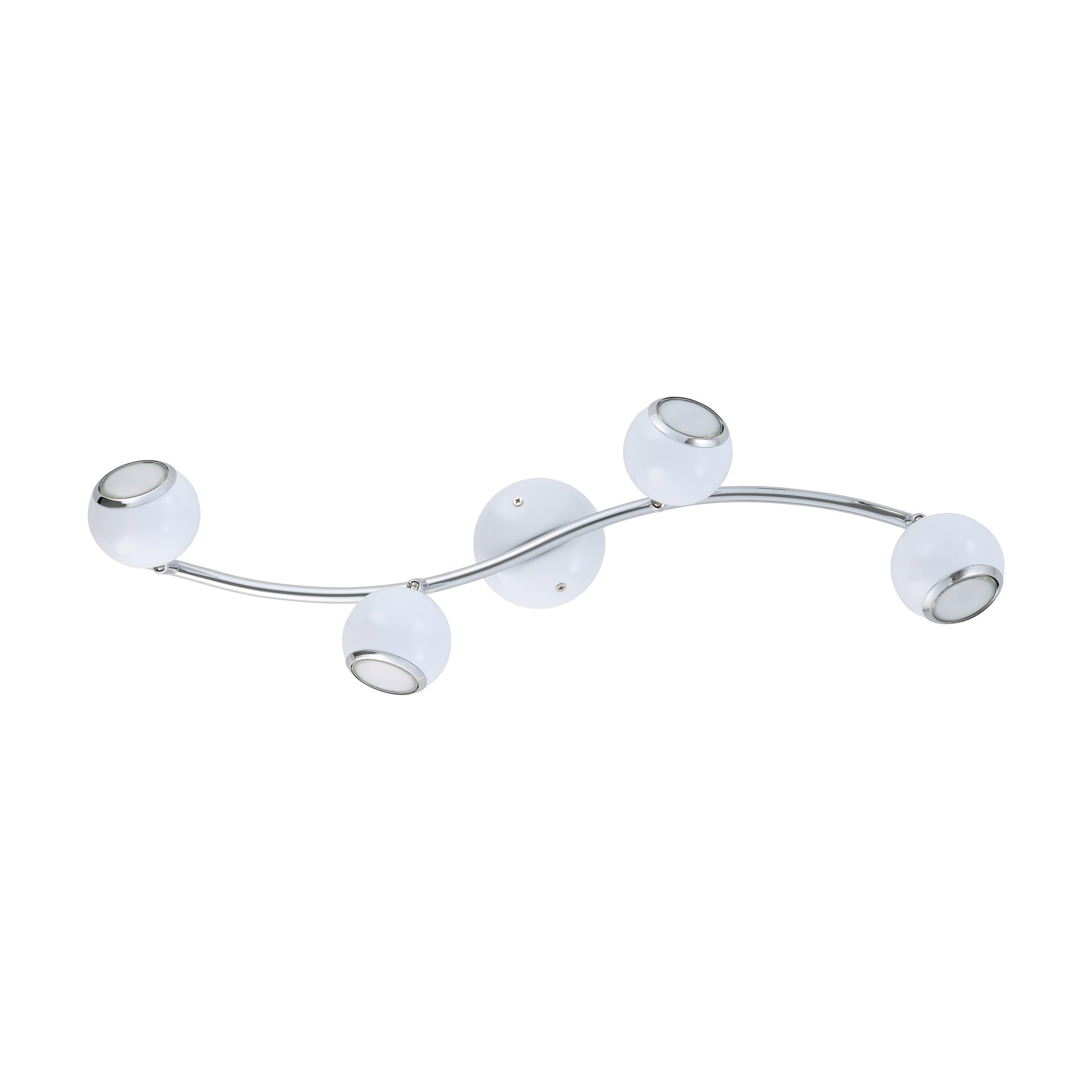 eglo-bimeda-4-flammige-led-deckenleuchte-wei-chrom-deckenstrahler-mit-gu10-warmw image 2