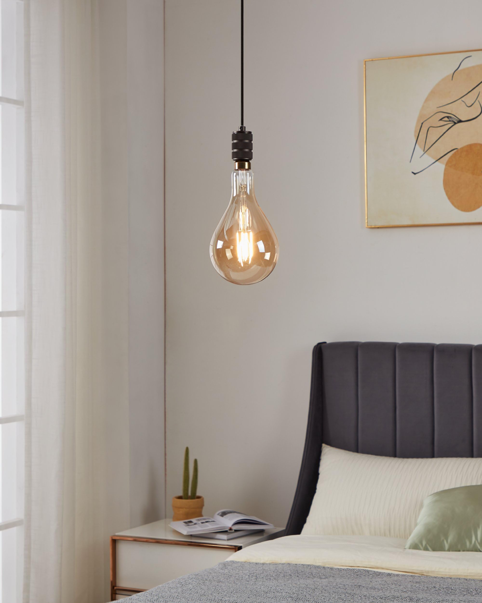 eglo-big-size-ps160-e27-led-amber-vintage-dimmbar-31-8-cm-4w-400lm-2200k image 3