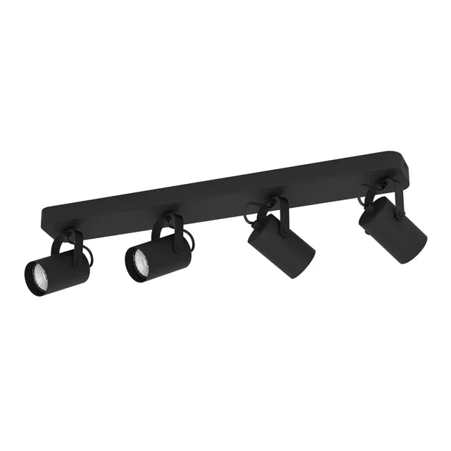 eglo-sorego-led-deckenleuchte-schwarz-4-schwenkbare-spots-gu10-warmwei-inkl image 1