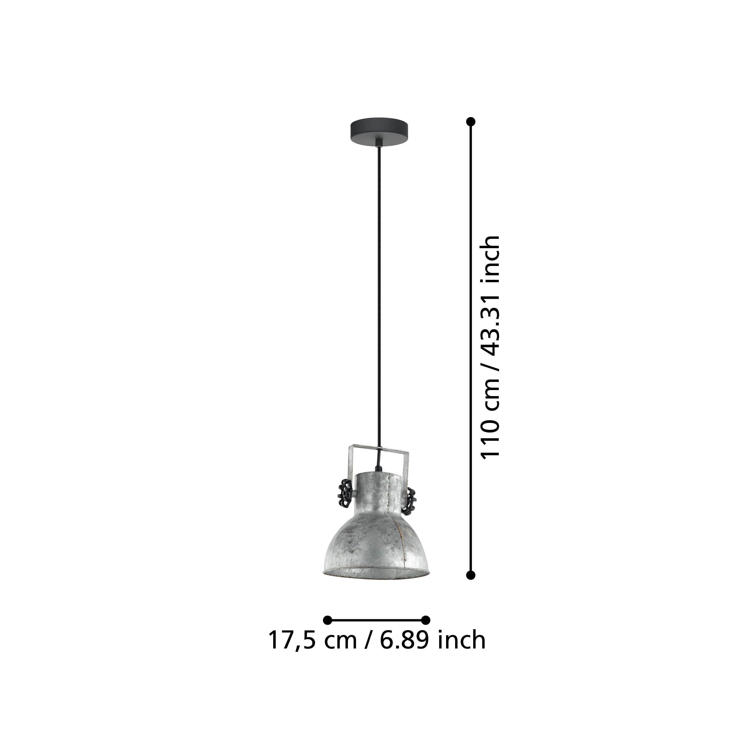 eglo-barnstaple-pendellampe-e27-vintage-industrial-stahl-used-look-schwarz-17-5- image 7