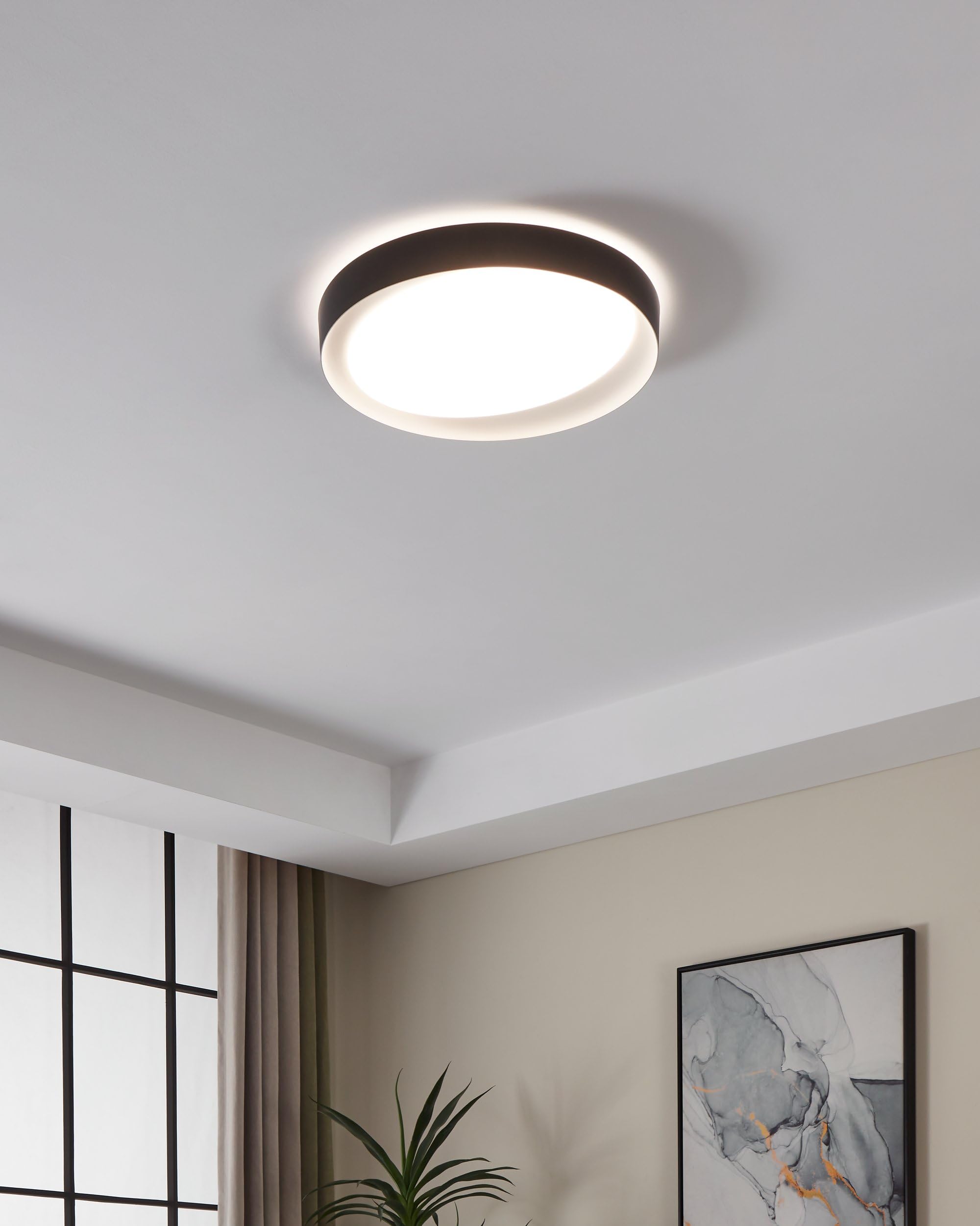 eglo-laurito-led-deckenleuchte-rund-mit-fernbedienung-schwarz-wei-49-cm image 3