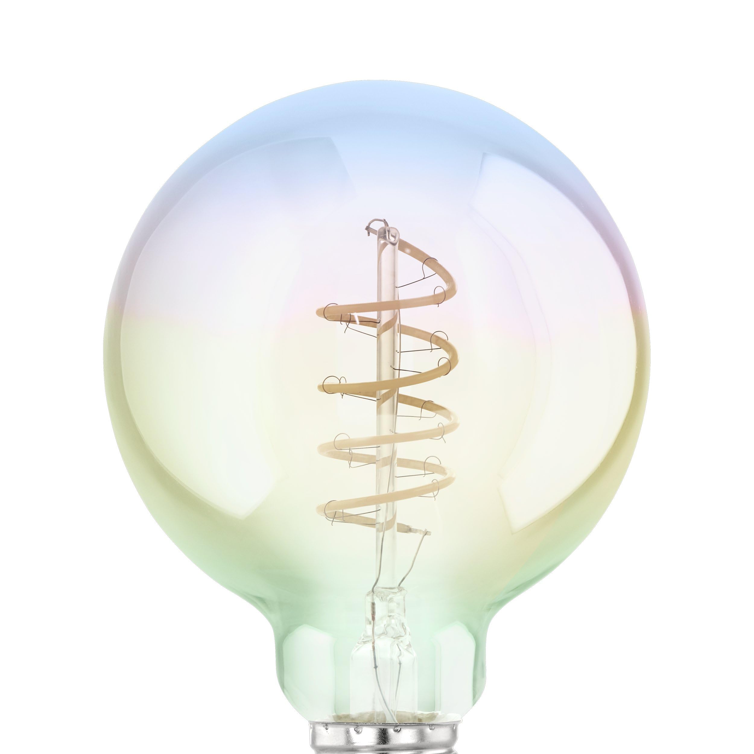 eglo-led-globe-e27-g95-spiral-regenbogen-irisierend-dimmbar-warmwei image 5