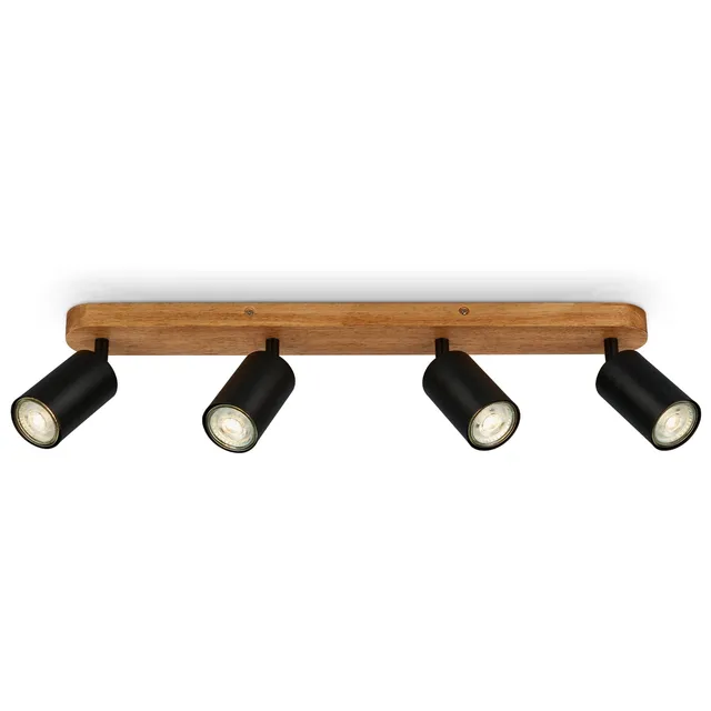 briloner-deckenlampe-vintage-4-flammig-gu10-55x6x8-5-cm-schwarz-mit-holz image 1