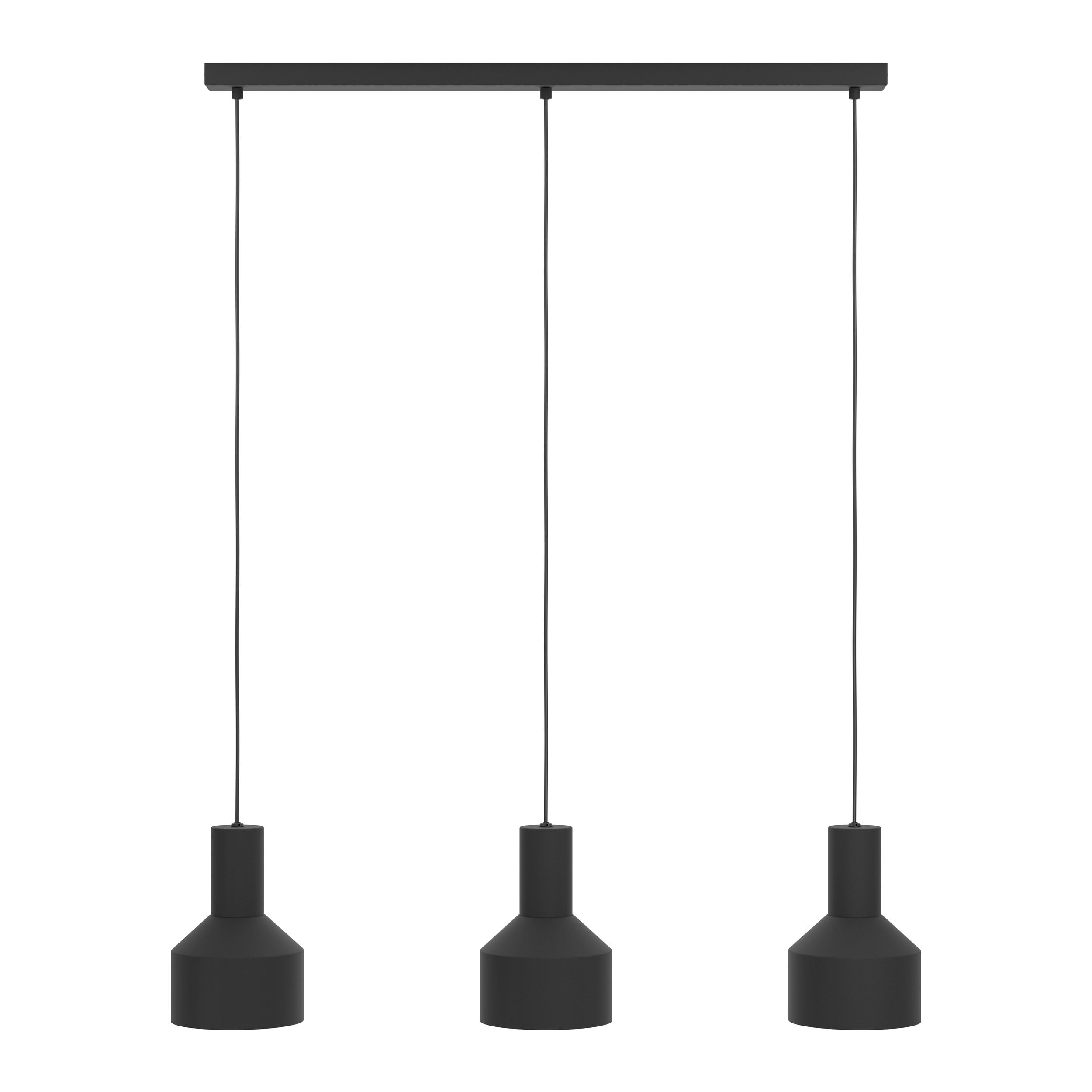 eglo-casibare-3-flammige-pendelleuchte-industrial-schwarz-metall-e27 image 2
