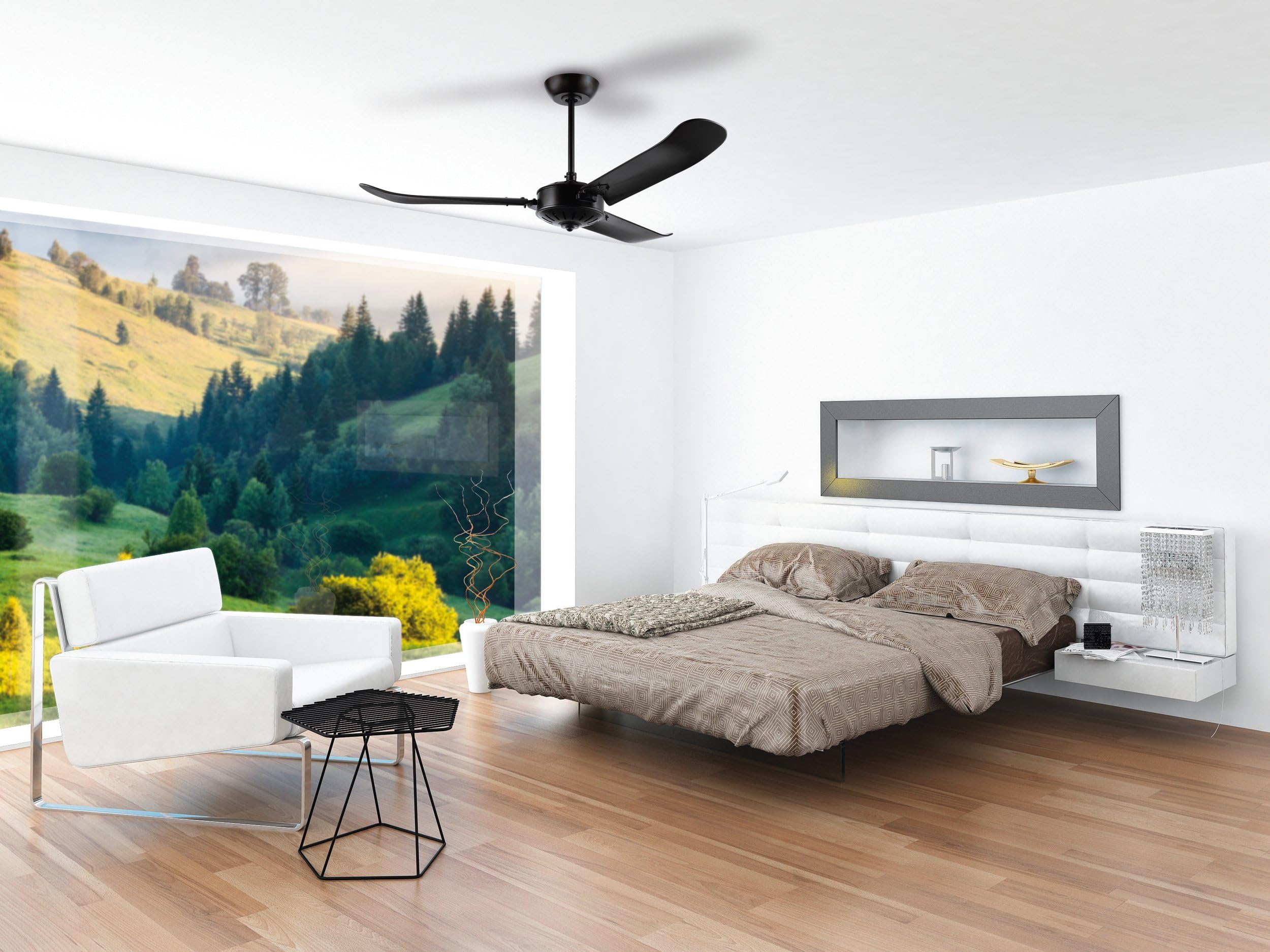 eglo-hoi-an-deckenventilator-137-cm-3-fl-gel-ventilator-schwarz-matt-mit-fernbed image 2