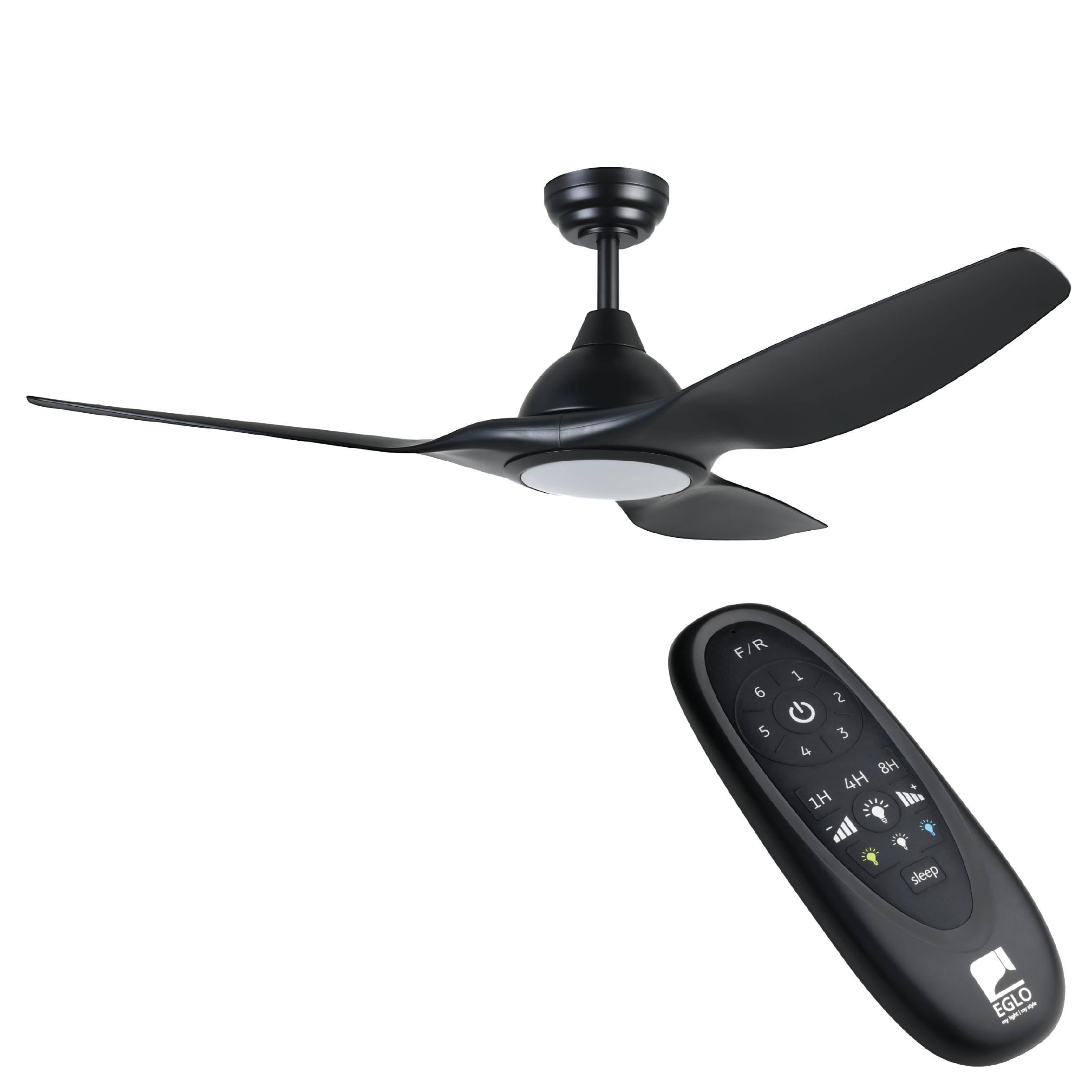 eglo-tunitas-deckenventilator-132-cm-schwarz-mit-led-dimmbar-und-fernbedienung image 1