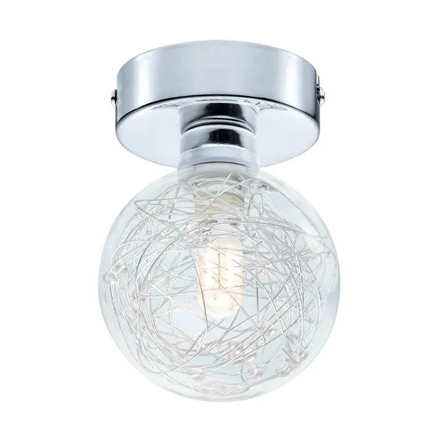 eglo-horae-deckenleuchte-g9-chrom-glas-mit-draht image 1
