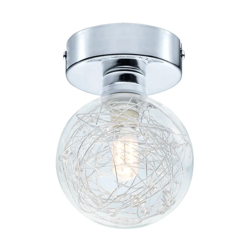 eglo-horae-deckenleuchte-g9-chrom-glas-mit-draht image 1