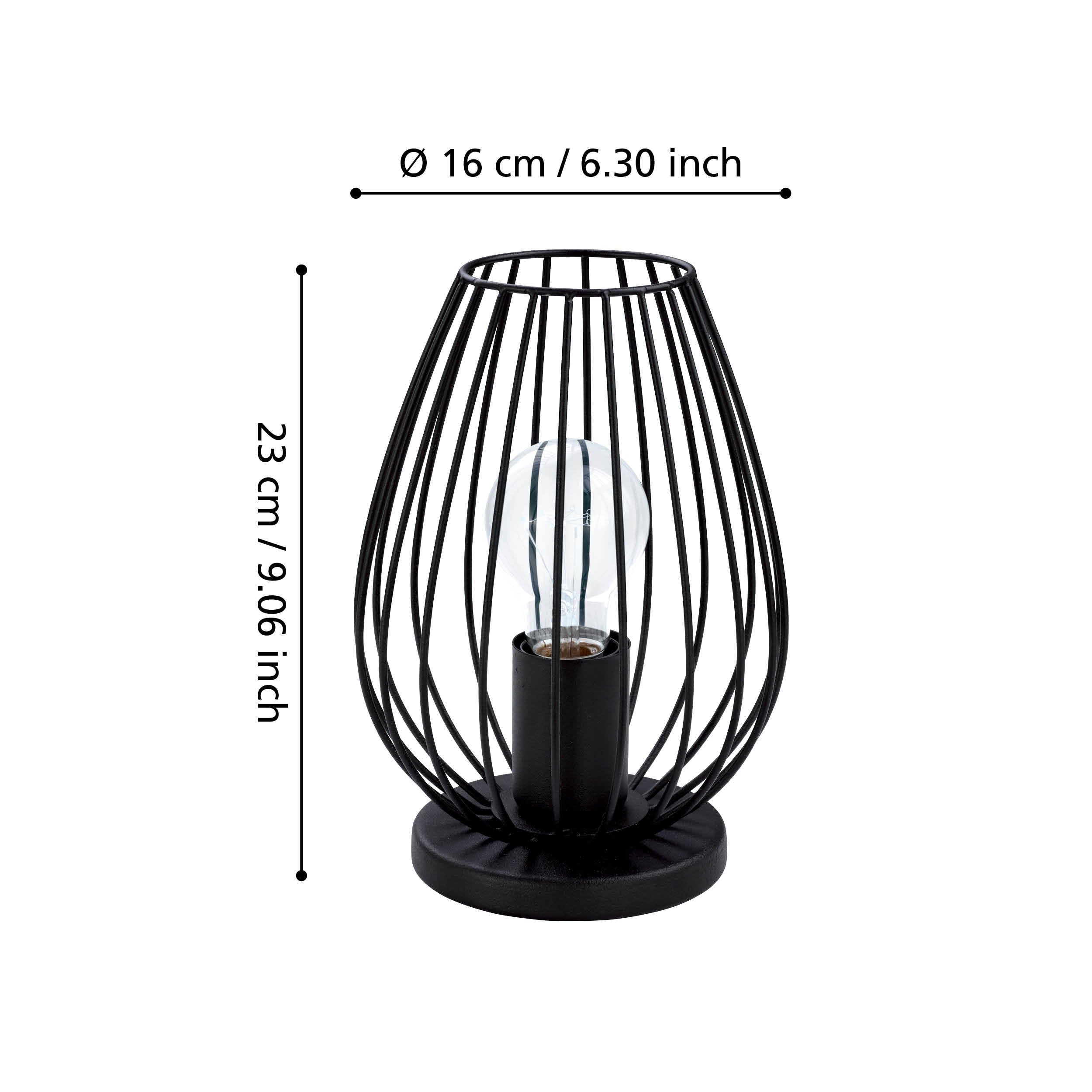 eglo-newtown-tischlampe-vintage-schwarz-e27 image 3