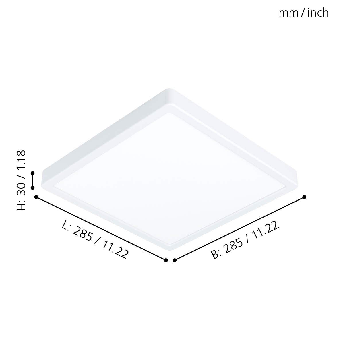eglo-led-deckenleuchte-fueva-5-quadratisch-28-5-cm-wei-20w-2300lm-warmwei image 4