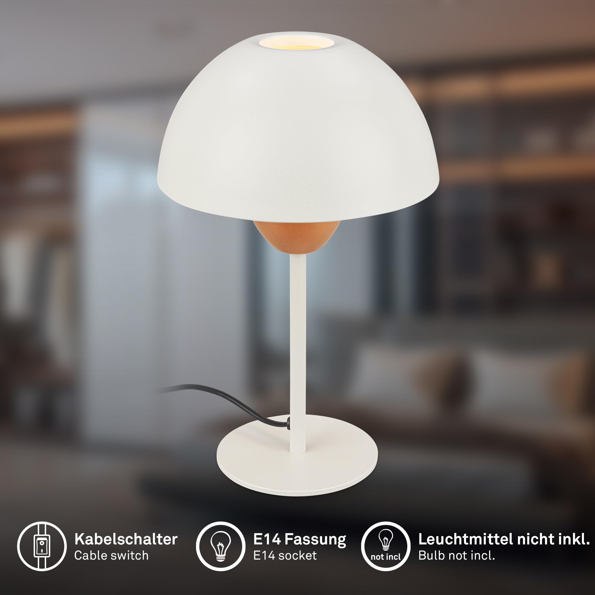 briloner-tischlampe-e14-coffee-20-x-h-31-cm-mit-kabelschalter image 2