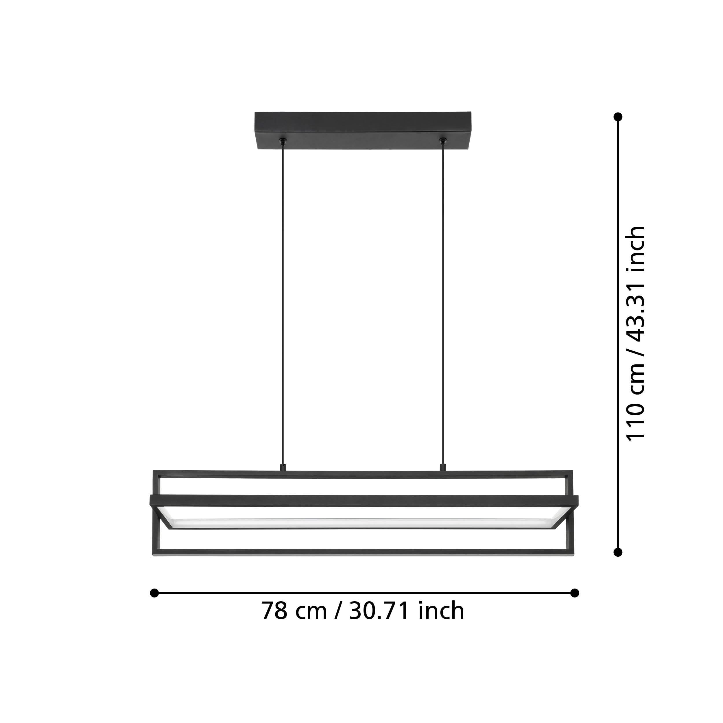 eglo-siberia-led-h-ngelampe-78-cm-mit-fernbedienung-schwarz-4500-lm-cct-dimmbar image 7