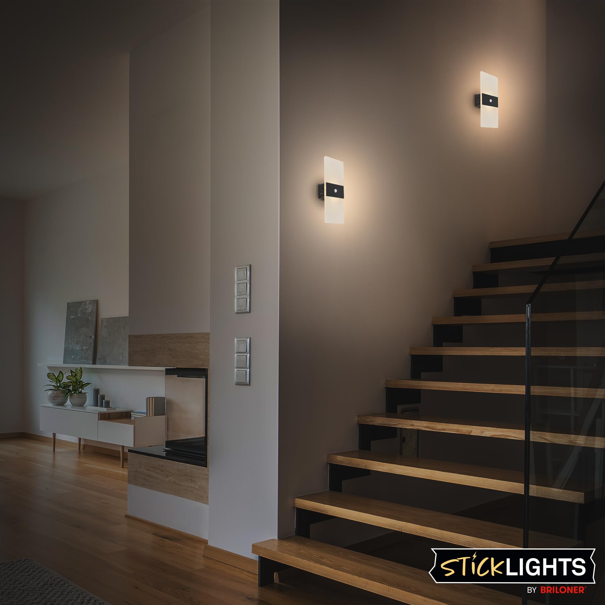briloner-sticklights-led-wandleuchte-akku-mit-bewegungsmelder-magnetisch-ohne-bo image 3