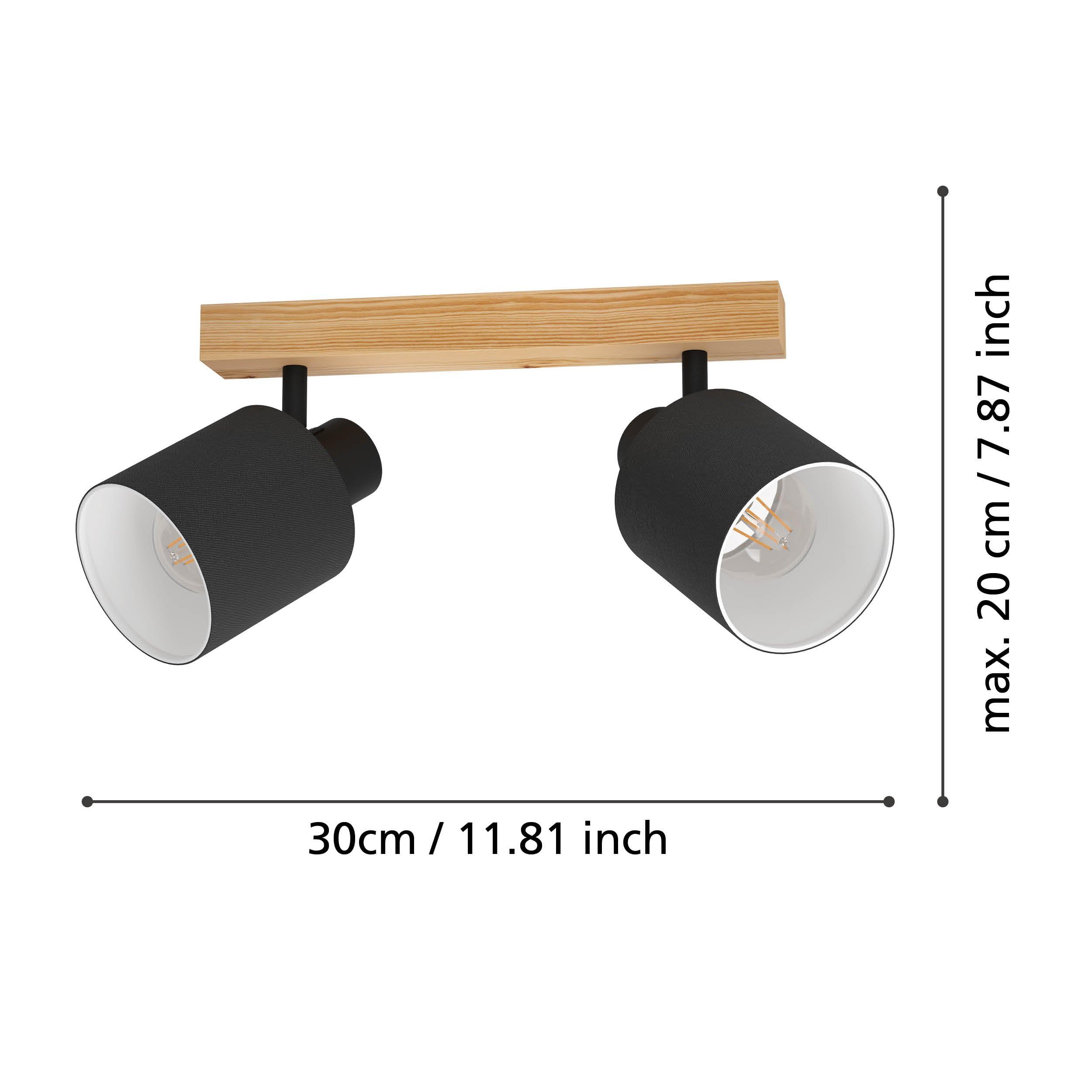 eglo-batallas-deckenstrahler-2-flammig-e27-holz-natur-schwarz-textilschirm image 6