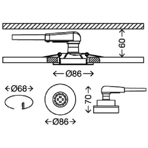 briloner-7256-038-led-einbauleuchten-set-3-flammig-chrom-dimmbar-3x5w image 3