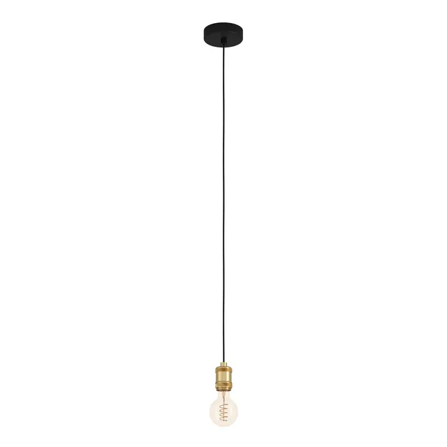 eglo-yorth-pendelleuchte-esstisch-h-ngelampe-metall-gold-schwarz-geriffelt-e27 image 1